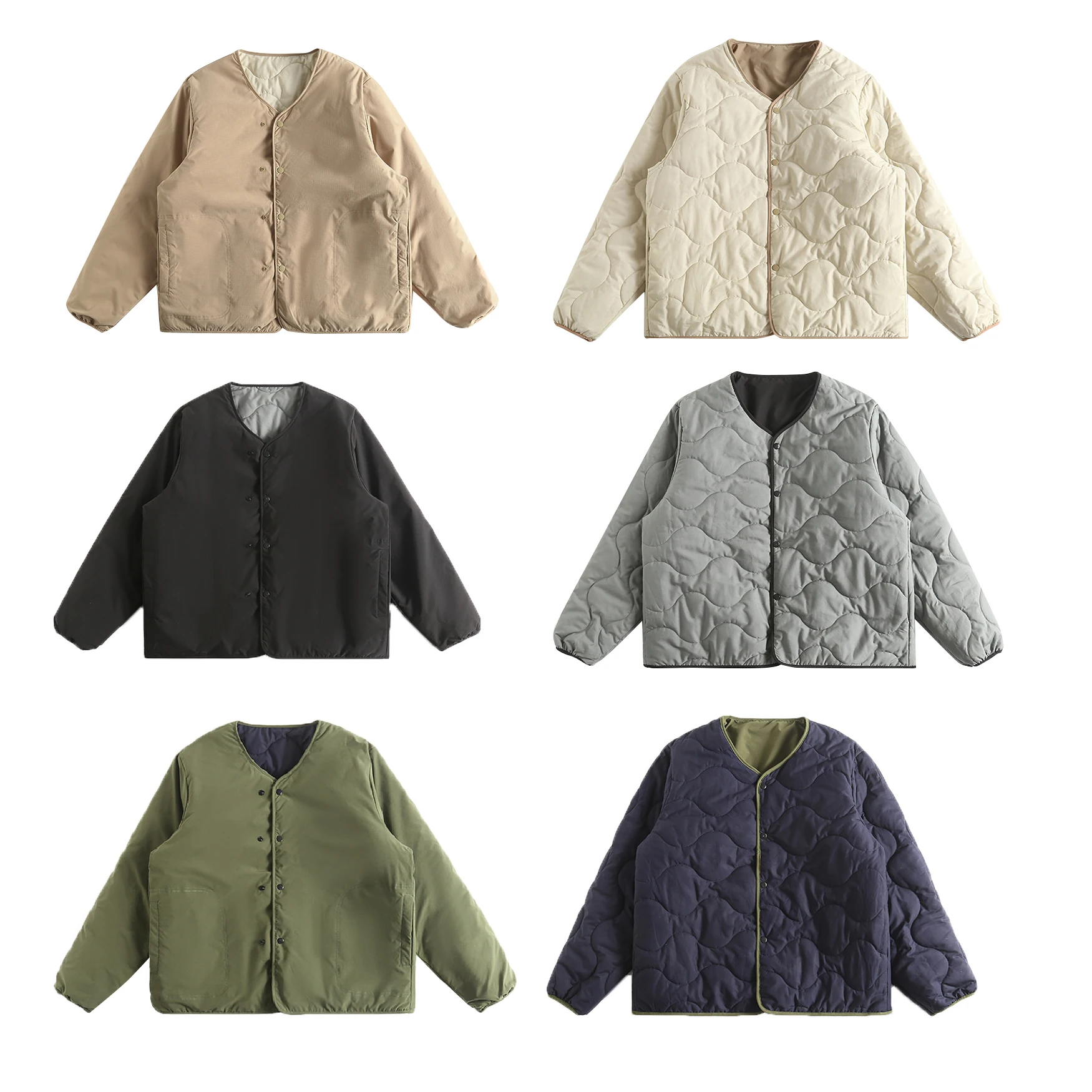 

Утепленная хлопковая куртка-ветровка с водоотталкивающим покрытием, двусторонняя, с внутренним слоем, городская, укороченная, с воротником-стойкой