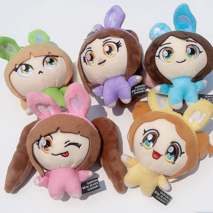 Juguetes colgantes de peluche de Anime NEWJEANS, Minji, Hanni, Pamela, Haerin, hyeen, muñecas de peluche para niñas, llavero, bolsa de decoración, regalos de Peluches