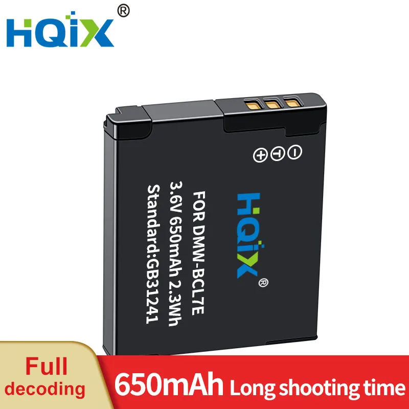 HQIX for Panasonic DMC-SZ3GK SZ9 XS1 FH10 FS50 F5 Camera DMW-BCL7E Charger Battery