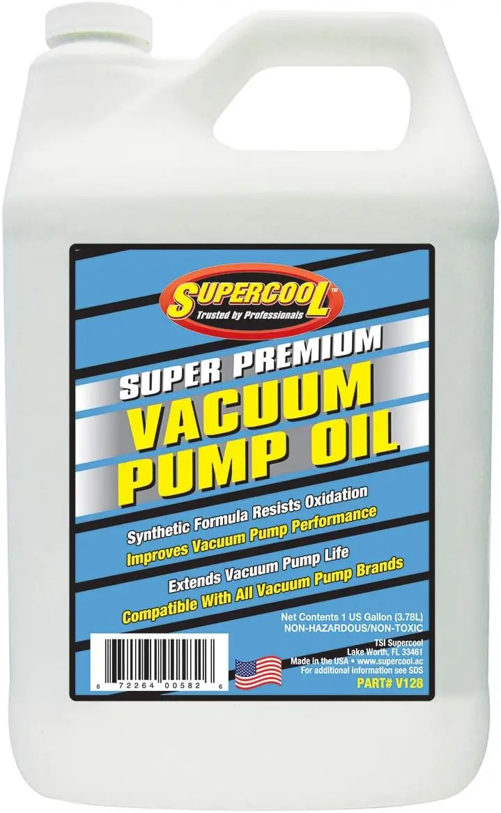 

High Viscosity Synthetic Vacuum Pump Oil, 1 Gallon Pack for Efficient Cooling and Performance