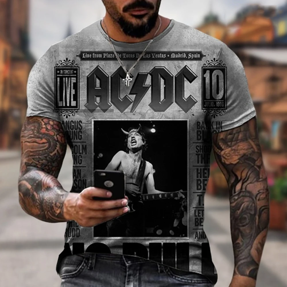 Summer personalized fashion trend rock music 3D printed printed T-shirt hip-hop 3D short sleeved casual comfortable T-shirt image 2