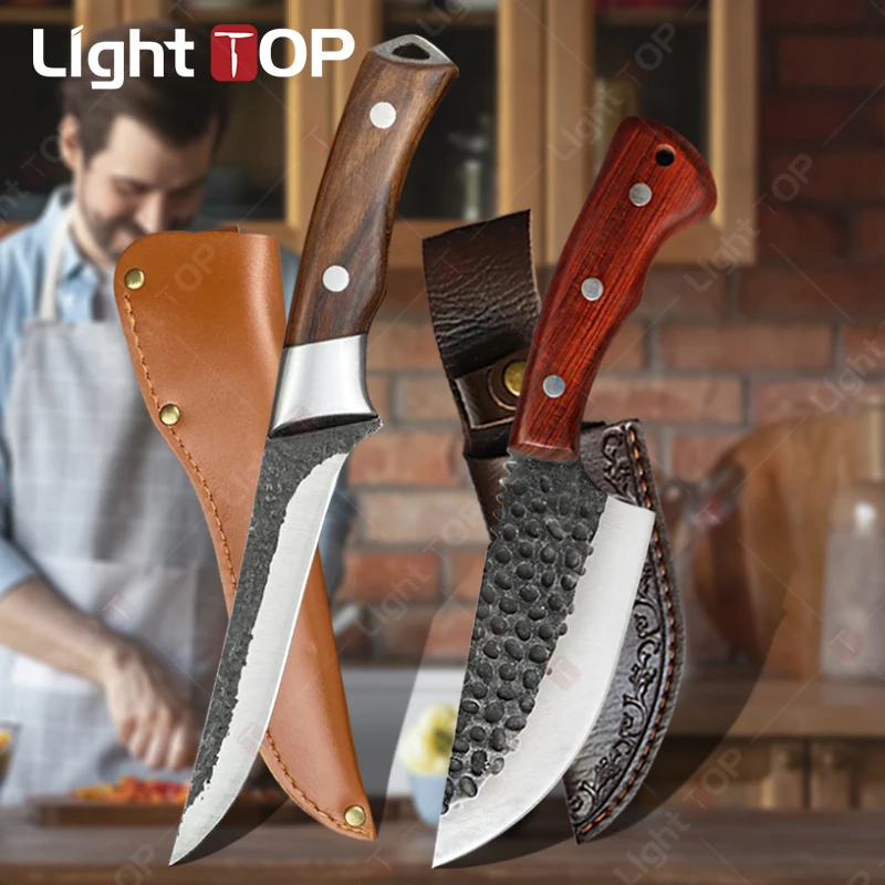 

Ultra-sharp Boning Knife Forged Hammered Butcher's Meat Cleaver Stainless Steel Kitchen Knives Fruit Peeler Vegetable Slicer