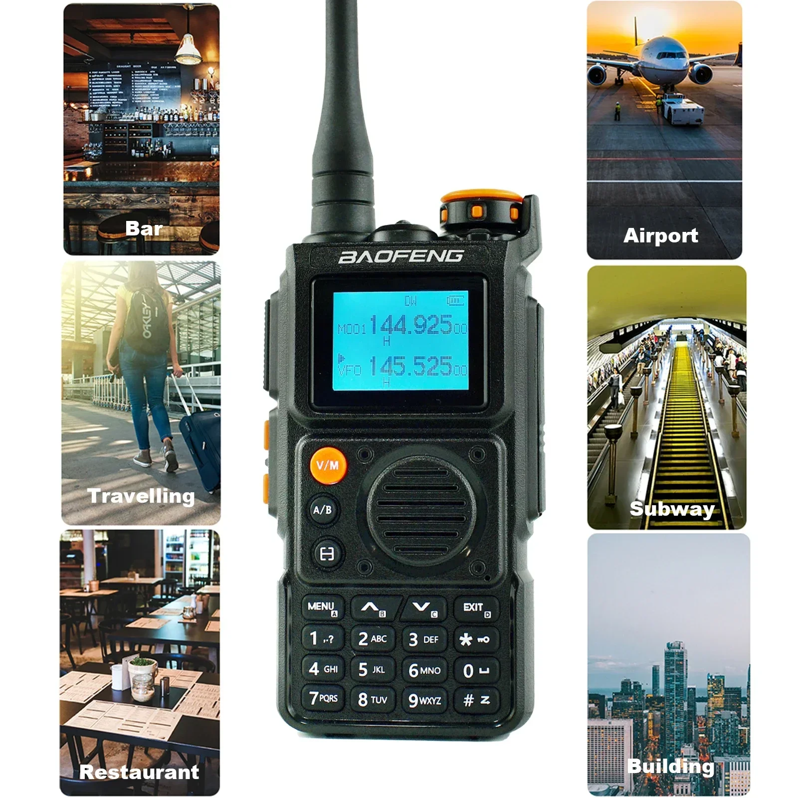 トランシーバーBaofeng-UV-K6,アマチュア無線,USB-C充電,uhf,vhf,dtmf,fm naa,ワイヤレス周波数,双方向ラジオ,公式ストア