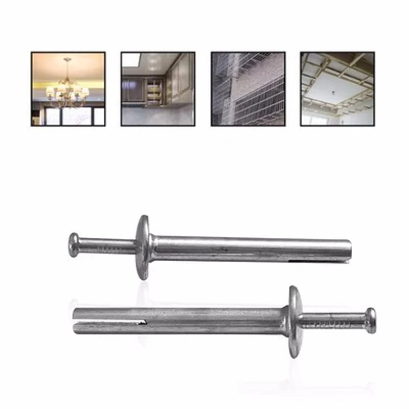 مطرقة محرك دبوس مرساة الصلبة جدار الإطار تحديد المكونات مع المسامير ، M6 مطرقة محرك مسمار في مرساة للخرسانة والبناء والطوب