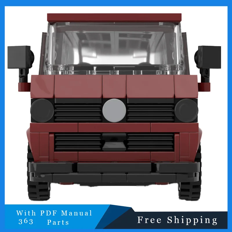 363 pçs cidade viagem vermelho famoso modelo de carro moc blocos de construção diy montar tijolos educativos criativos brinquedos de natal coleção presente