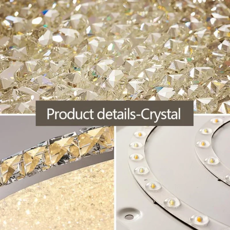 Crystal chandeliers Modern Lights Home Lighting ledlamp Living room Bedroom plafonnier Round led chandelier lampadari fixtures