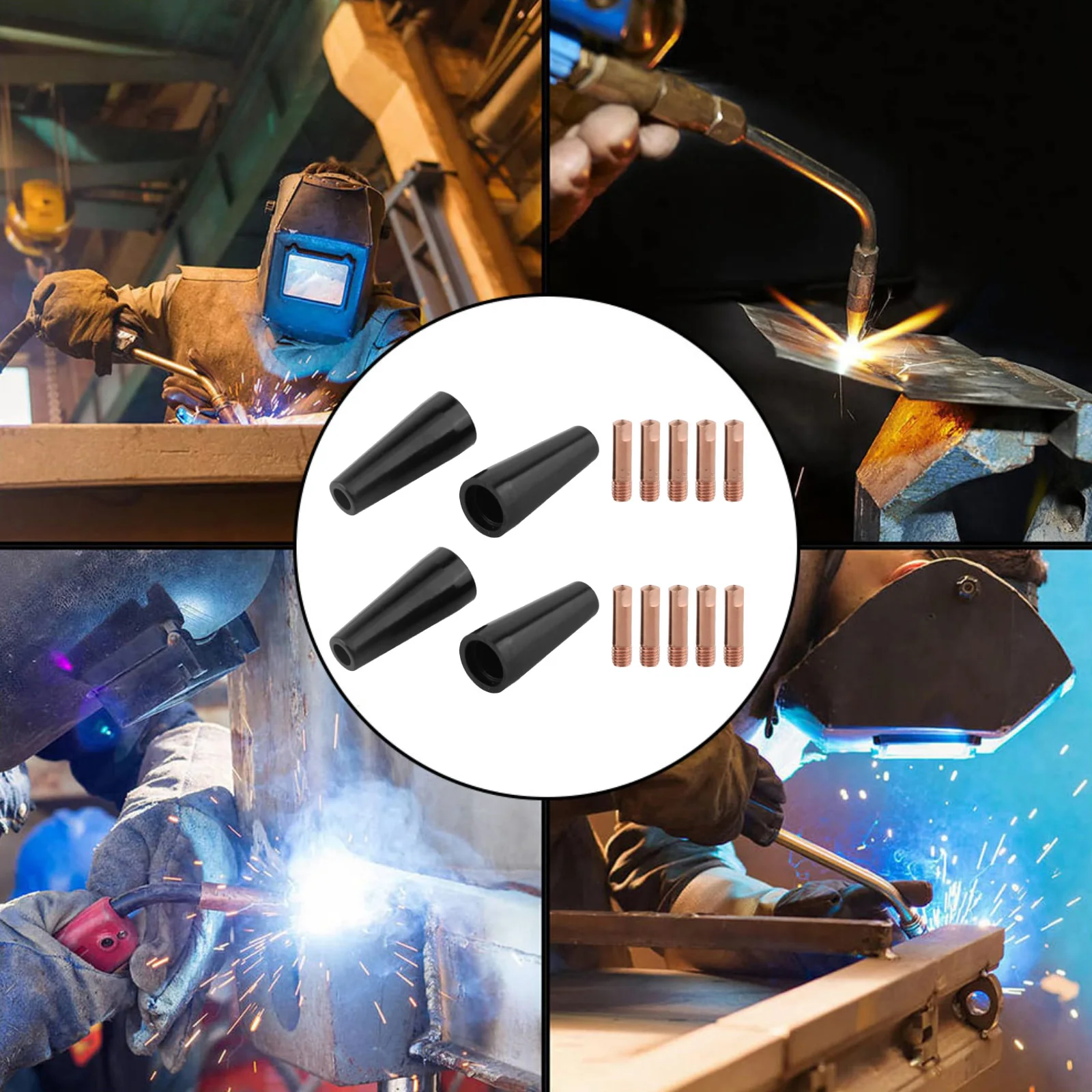 

DIY Welding Welding Projects Flux Core Welding Copper Contact Tips High-Temperature Resistance Long Service Life