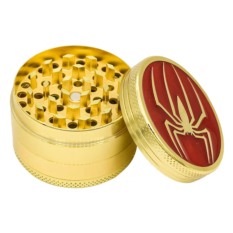 Hand Manual Spider Style Grinder 3Layer 4 Layer 52mm Spice Metal Grinder Kitchen Gift Herb Curhser view 5