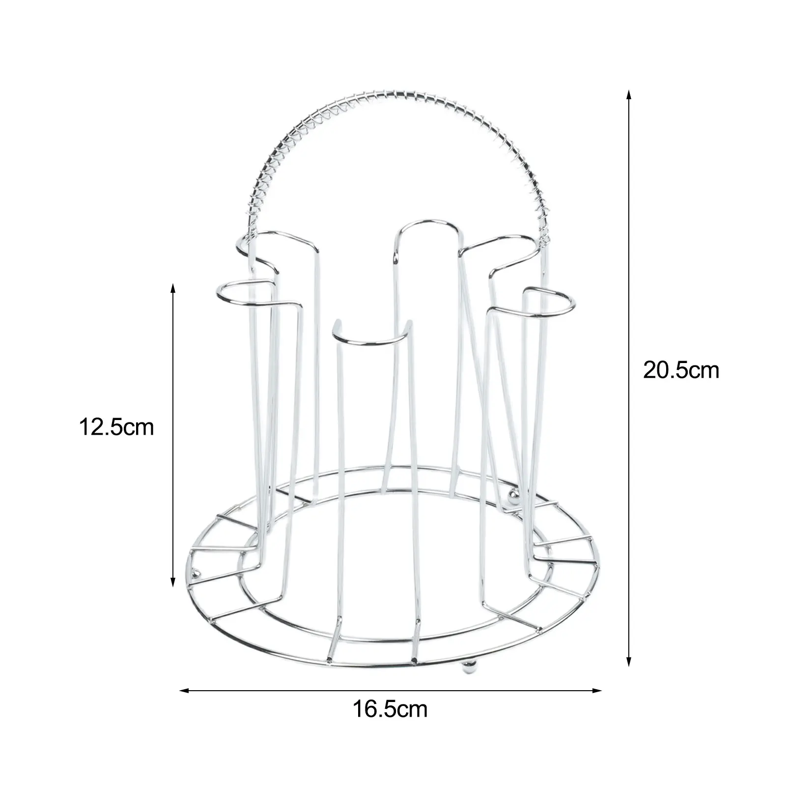Glass Cup Storage Rack Made of Stainless Steel with Upside Down Design for Effective Drainage and Space Optimization