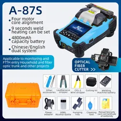 SAIVXIAN A-87S fiber optic fusion splicer machine Full set tool hot melt machine fully automatic Multi-language FTTH fiber optic