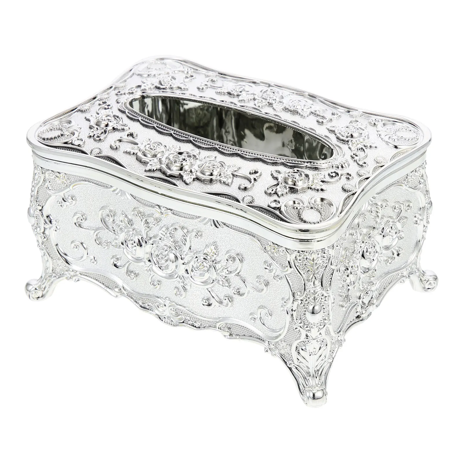 

Gold-plated Tissue Box Acrylic Paper Napkin Dispenser Retro Home Office Decor Practical Long-term Use Tissue Container