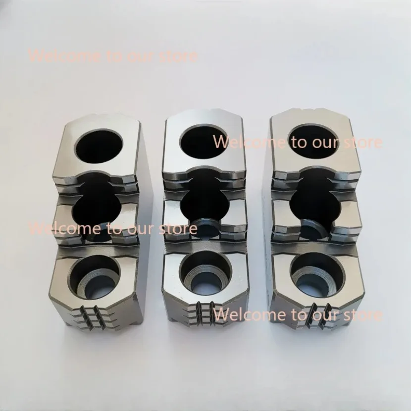 Imagem -02 - Precisão Hidráulica Garra Dura para Máquina de Torno Cnc Mandíbula Chuck Strong Passo Garras Padrão Novo em em em 10 em Alta
