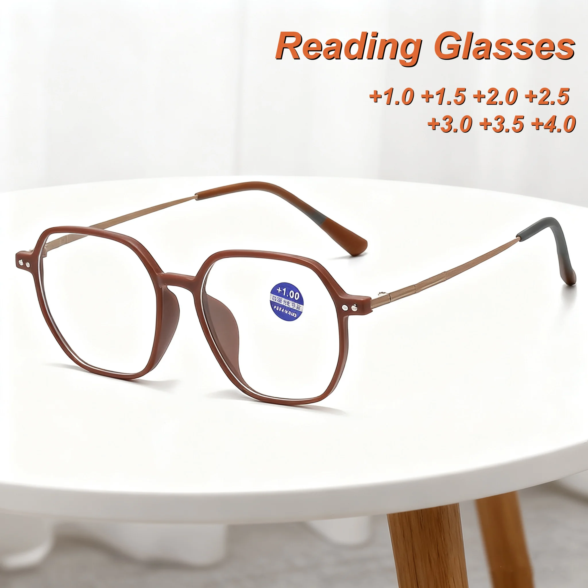 

New Fashionable Personalized Rice Nail Frame Women's Reading Glasses Ultra Light Neutral High Quality Anti Blue Light Glasses