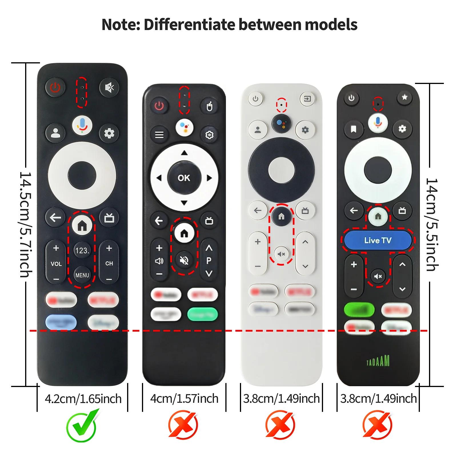 Remote Control Cover for Elista/CEPTER/POLYTRON/HYUNDAI/Hikers/CLIKON/VIOMI Models: KT2122, DP-V3, 81736J Etc.