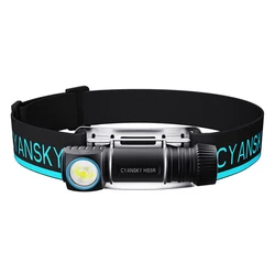 Cyansky HS5R 1300 Lumens Rechargeable Headlamp Waterproof Flashlight with White and Red Light for Night Camping Hiking Hunting