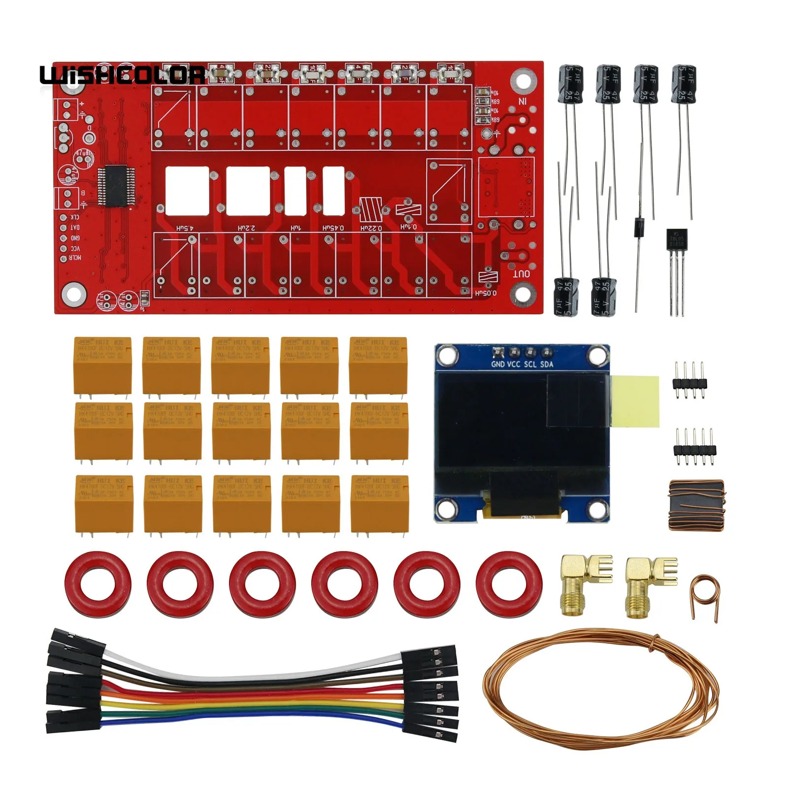 TZT Hamgeek ATU-100 PRO+ 100 W 1,8–50 MHz automatischer Antennentuner, zusammengebaut mit 0,96 Zoll OLED-Display und Gehäuse 4