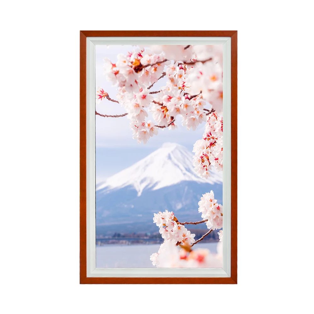

32 Inch Indoor Digital Photo Frame Lcd Screen Wifi network Advertising Display Indoor Wooden frame Wall Mount Digital Signage