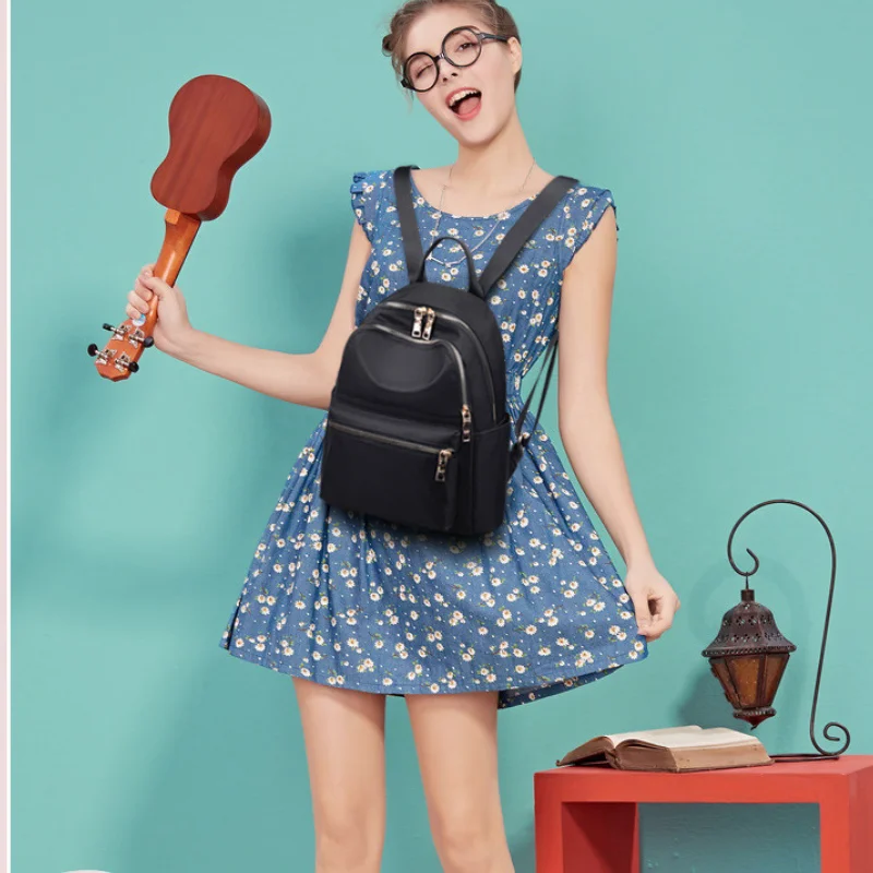 

Fashionable and Casual Color Oxford Waterproof and Wear-Resistant Large Capacity Women's Backpack for Commuting and Travel New