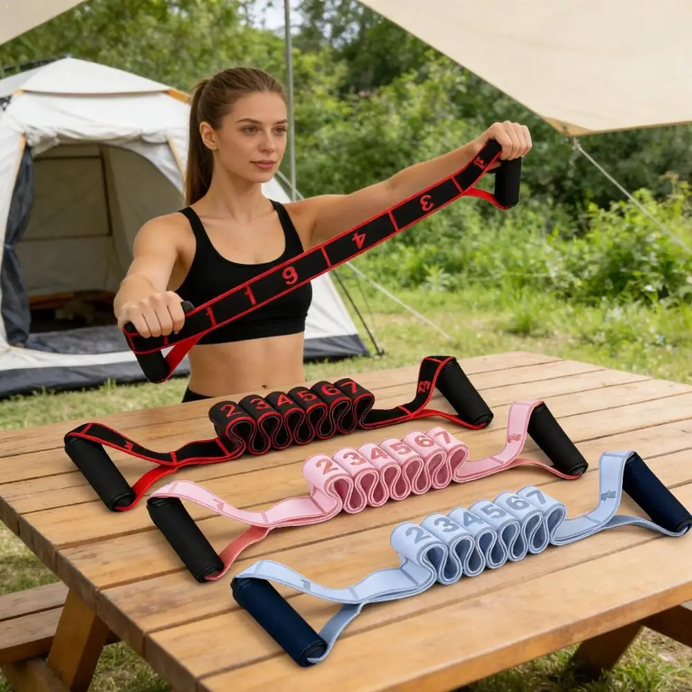 

Fitness Resistance Band For Stretching And Yoga 8-Section Elastic Training Bands For Yoga,Stretching,Pilates,Fitness