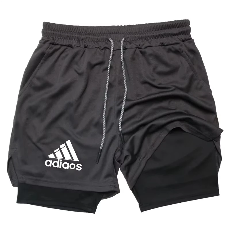 Men Running Shorts 2 in 1 Double-deck Sport Shorts Sportswear Gym Fitness Short Pants Training Jogging Bottom Men's Clothing