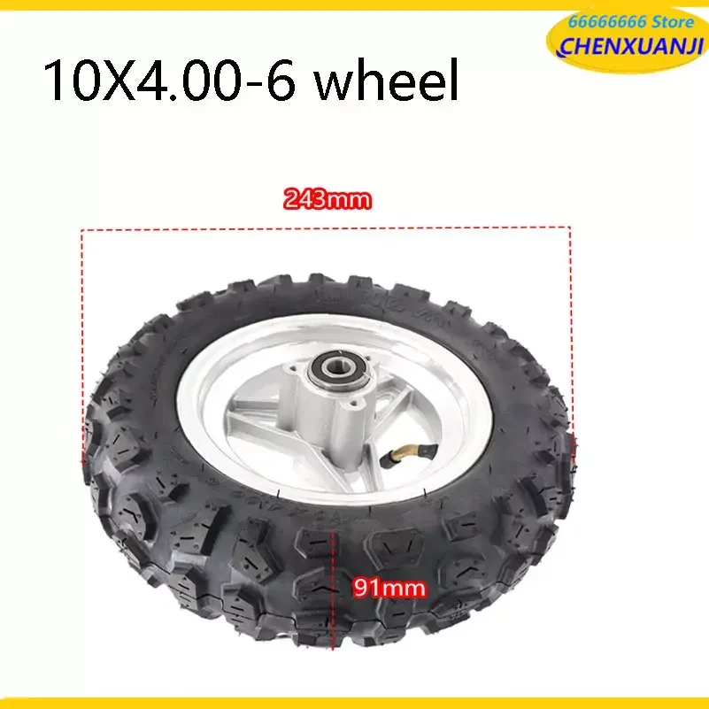 

10X4.00-6 wheel for Harley electric scooter kart ATV four-wheel motorcycle off-road 10*4.00-6 tires with hub wheel Accessories