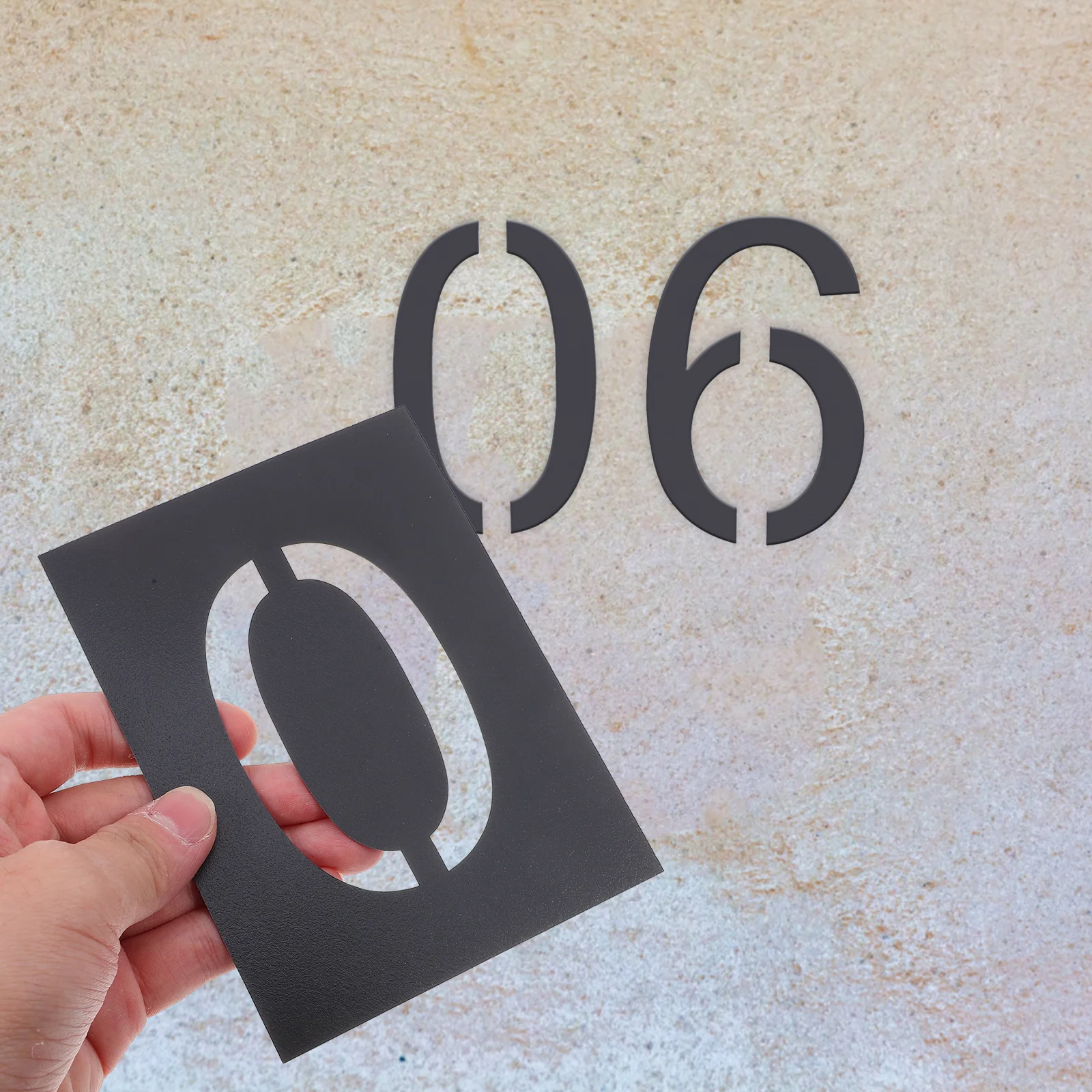

1 set 1 Set Number Stencils 0-9 Reusable Address Number Templates For Door Mailbox Curb Painting Stencil Kit For Numbering Signs