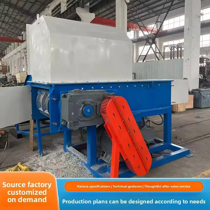 Single Shaft Machine Head Shredder Hydraulic Coarse Crushing Large Material Plastic Film Crusher Wire Lithium Battery Grinder