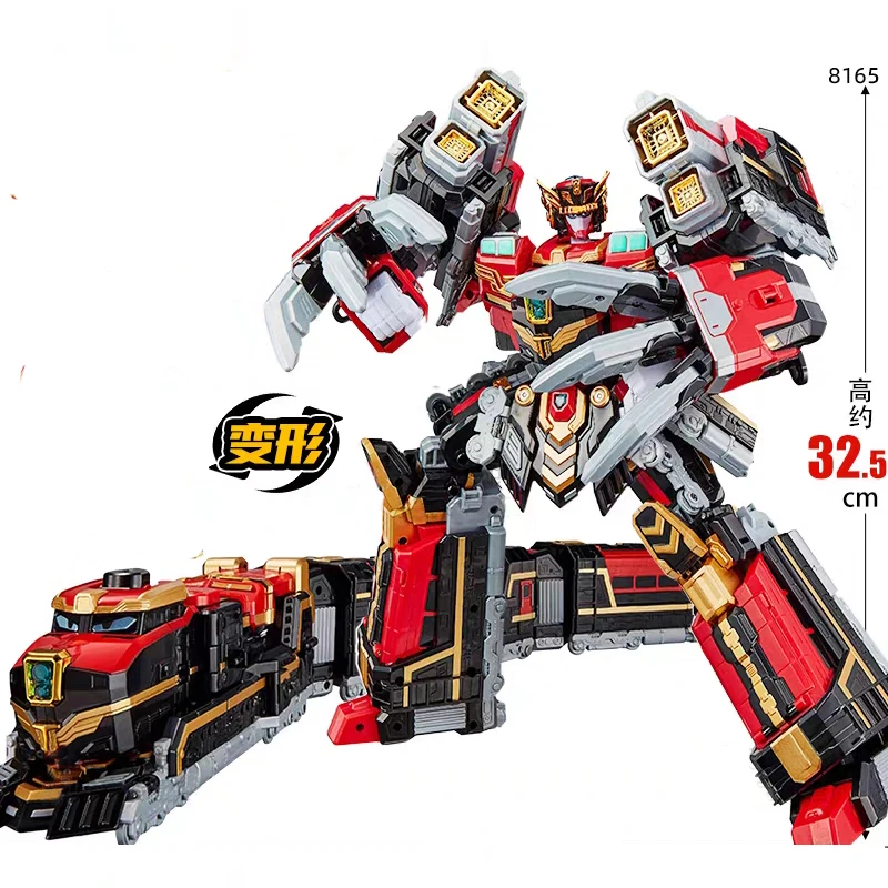 Transformerende Cardbot S BLASTRAIN Diesel Trein Actiefiguur - Transformerende Robot Vliegtuig & Raceauto Model Speelgoed Cadeau