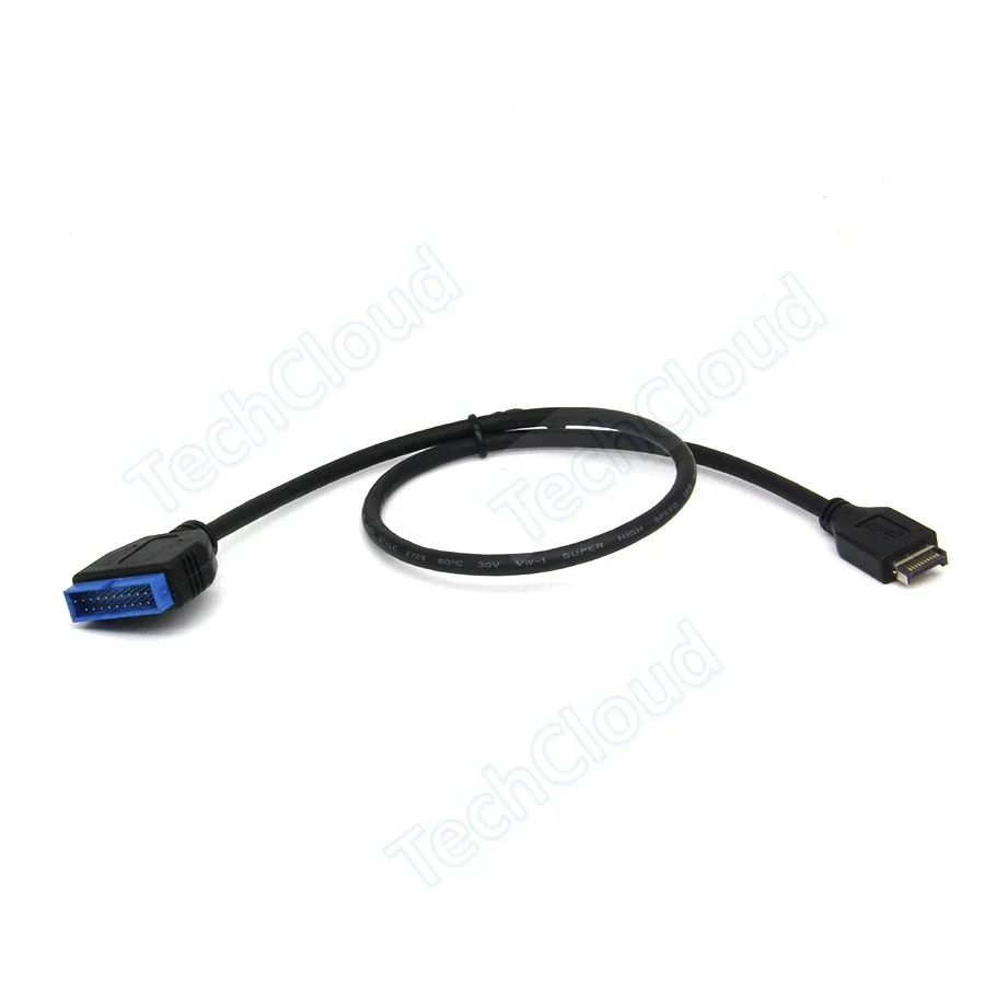 Cable de conexión de computadora de extensión pública USB 3.0 tipo E a IDC20P, cable de expansión de conversión de placa base