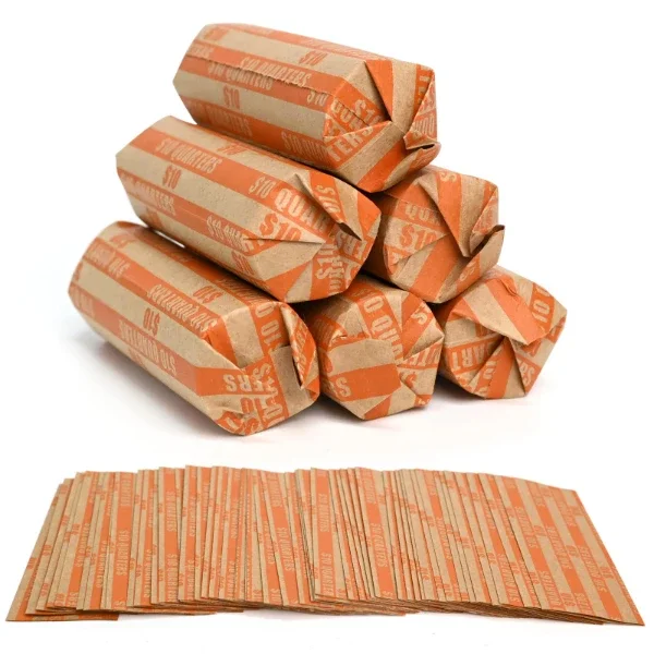 

L LIKED 105 PCS Bundle Flat Striped Coin Wrappers