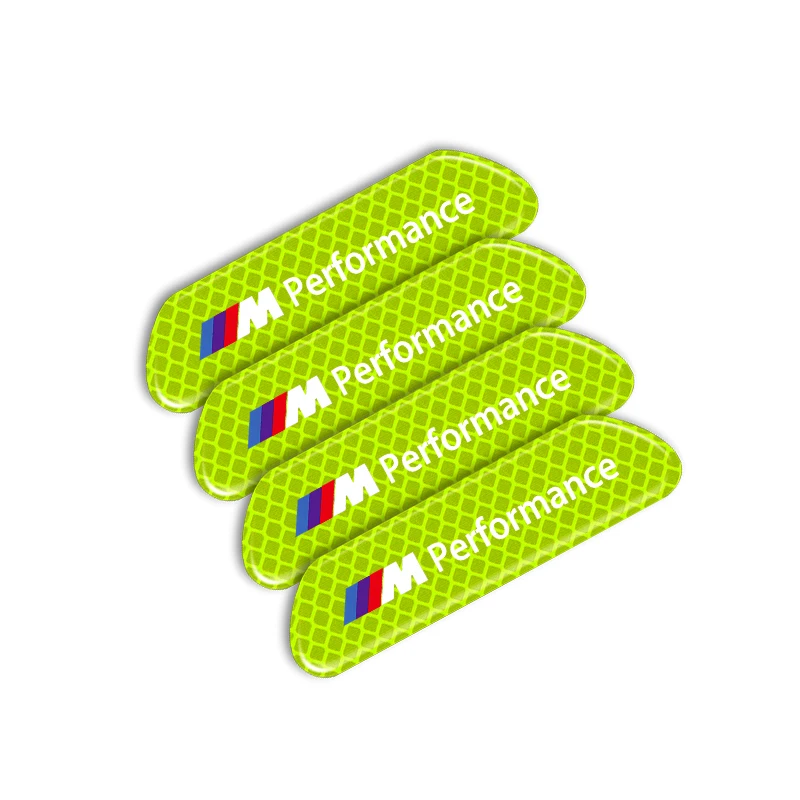 4PCS/set Car Reflective Strips Warning Stickers Car Styling for BMW M Performance M2 M3 M5 320 325 E28 E30 E34 E36 E39 E46 E52