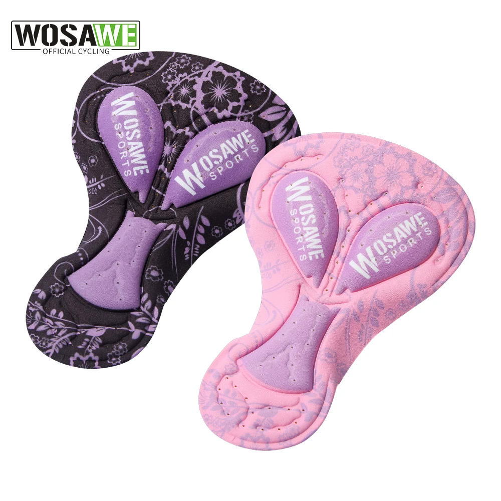 

WOSAWE Female Cycling Gel Pad Women's Bike Sportwear Breathable Hole Riding Base Cushion Ladies Bicycle Underwear 3D Gel Pad