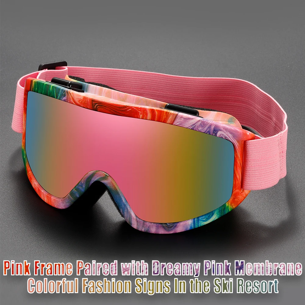 

TPU Large Frame One-Piece Water Transfer Ski Goggles with Sponge Protection High Definition Snow Protection Eyewear