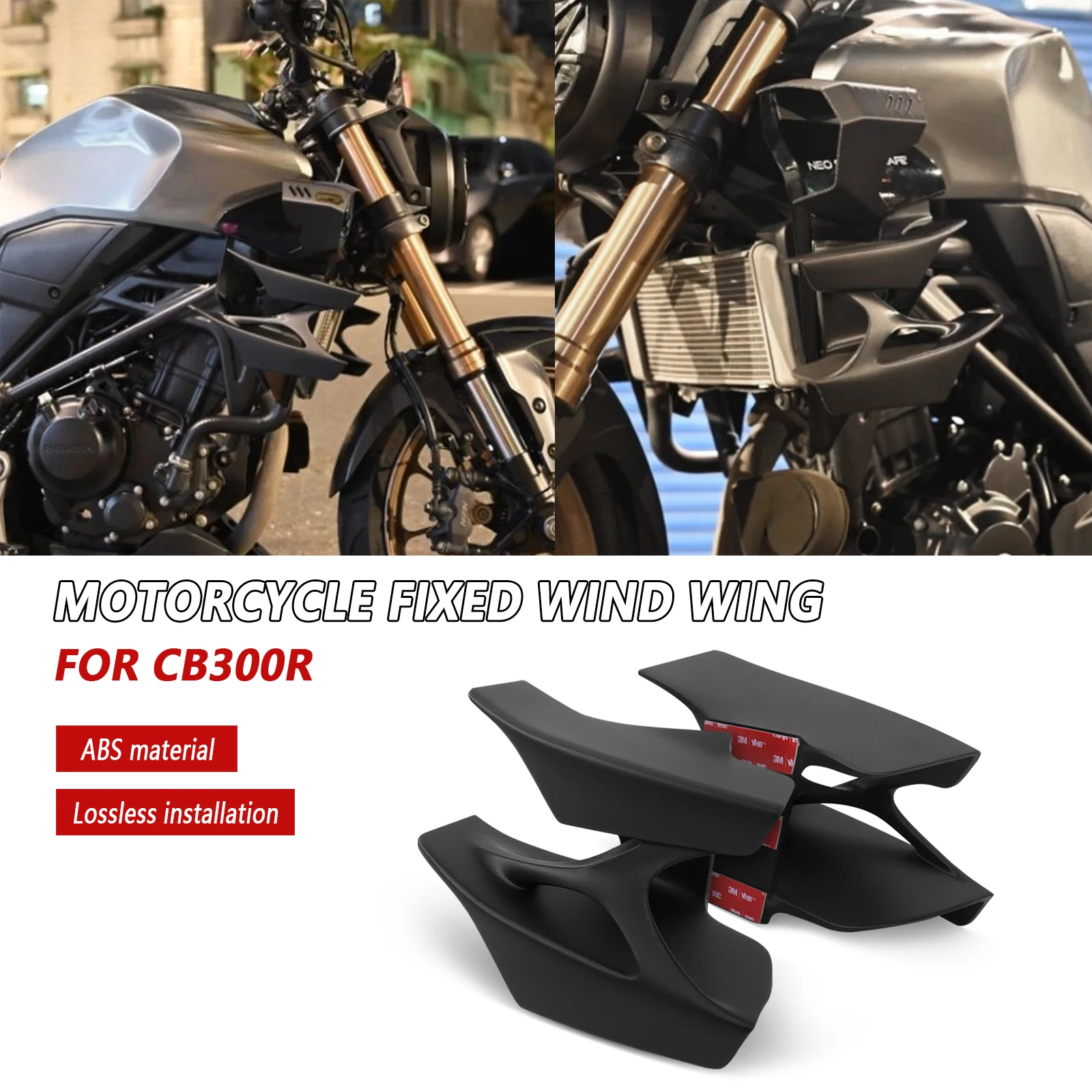 

For Honda CB300R 2025 CB 300R 2019-2024 Side Fairing Side Spoiler Motorcycle spoiler Aerodynamic Winglet Fixed Wing