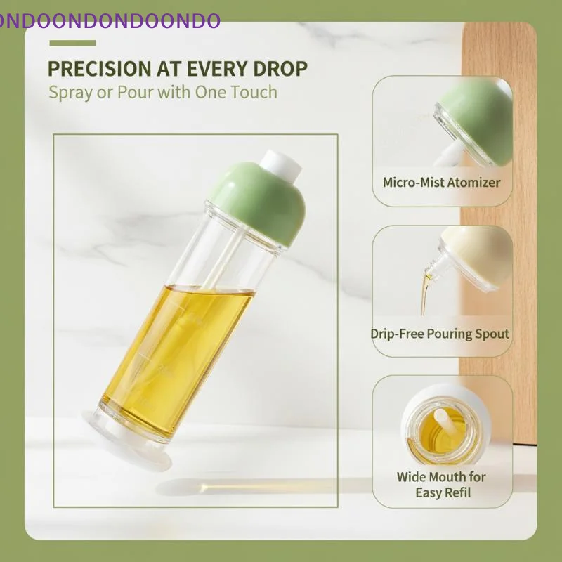 Downward Spray Oil Mister Transparent Oil Sprayer With Measuring Scale Refillable Oil Dispenser For Kitchen 1PC