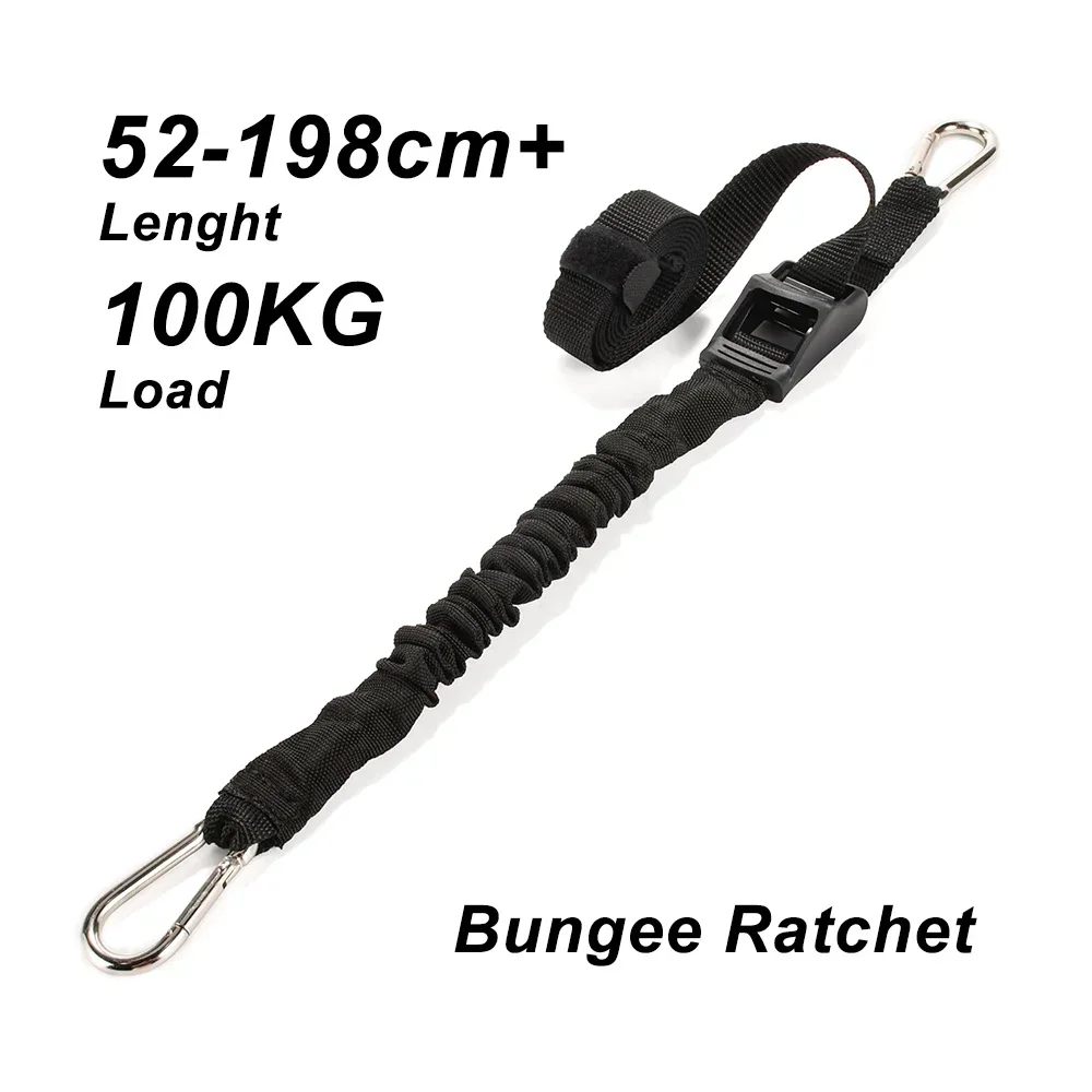 Multi-Purpose Adjustable Elastic Bungee Cord Strap with Secure 25mm Cam Lock Buckle and Carabiner Hook