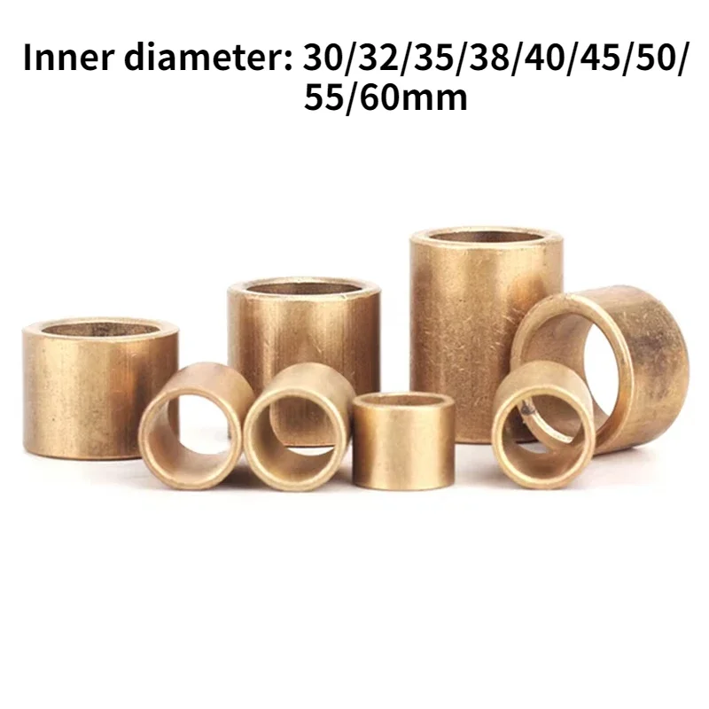 1Pc Powder Metallurgy Oil Bearing Copper Sleeve Brass Bushing Inner Diameter 30/32/35/38/40/45/50-60mm Pure Copper Shaft Sleeve