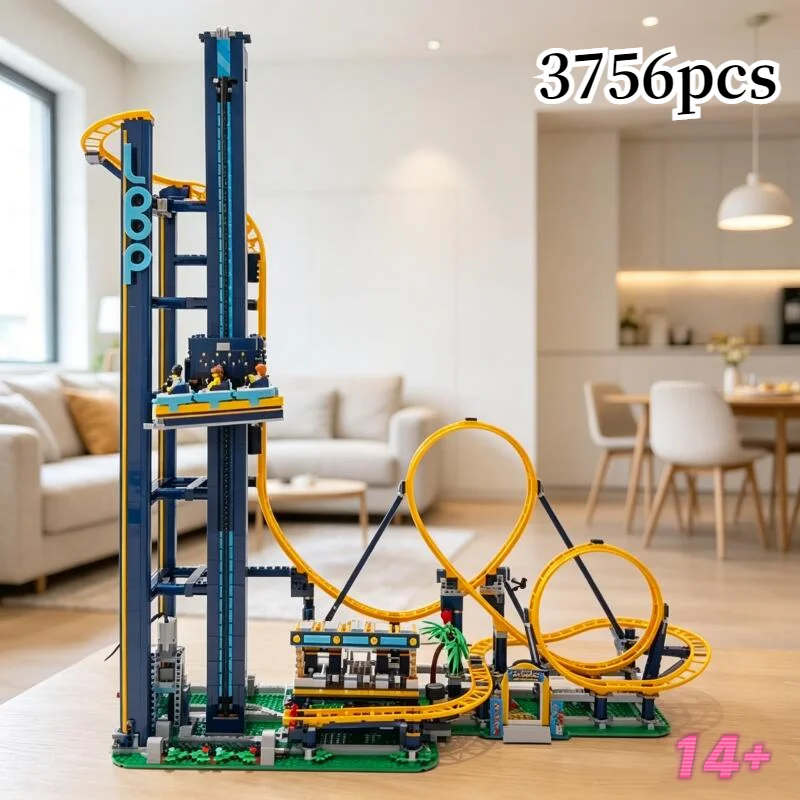 2026 New Arrival Roller Loop Coaster Building Blocks   DIY Model Toys Birthday Christmas Gifts 3756 pcs in stock
