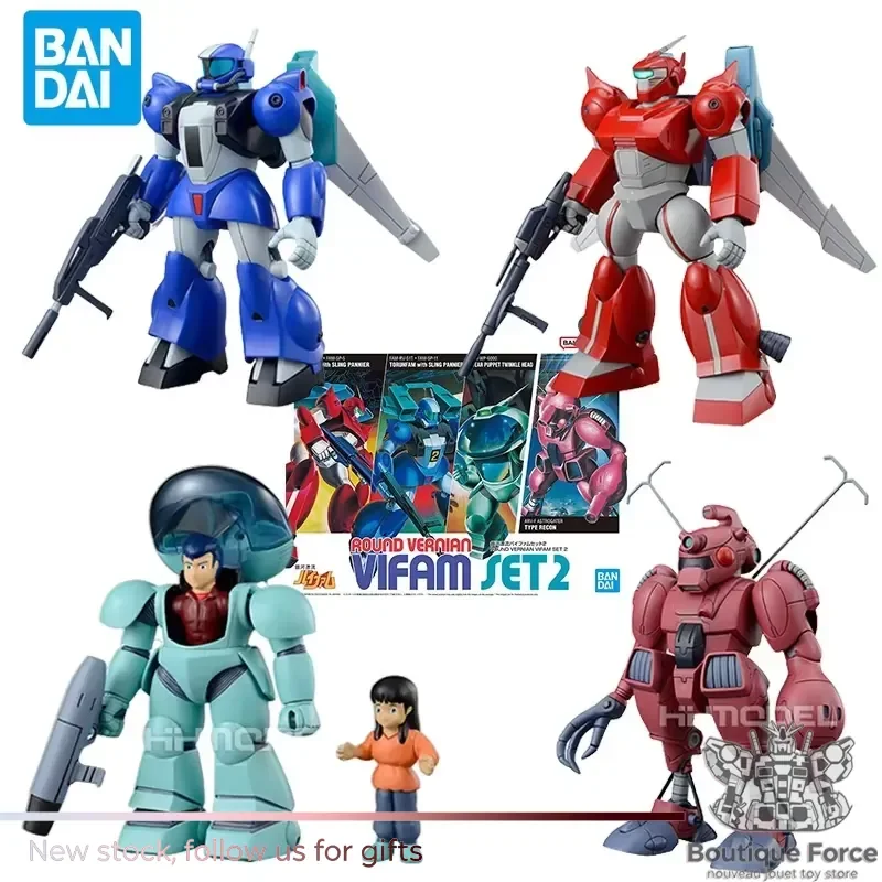 

Bandai Space Castaways Vifam Vifam Set2 Action Figures Neofam Sling Pannier Anime Figure Model Toy Collectible Original Box