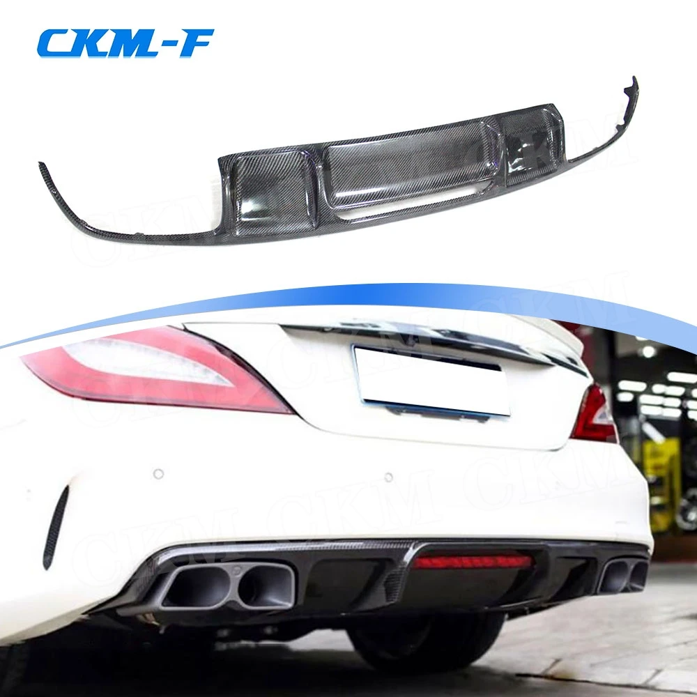 Carbon Fiber Hinten Lip Diffusor Spoiler Für Mercedes Benz CLS Klasse W218 CLS350 CLS63 AMG Sport 2012-2017 FRP Stoßstange Schutz