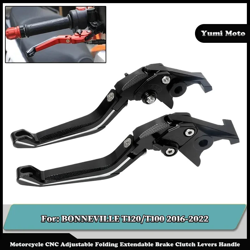 

NEW Motorcycle Folding Adjustable Brake Clutch Levers Handlebar For Triumph BONNEVILLE T120/T100 2016-2022