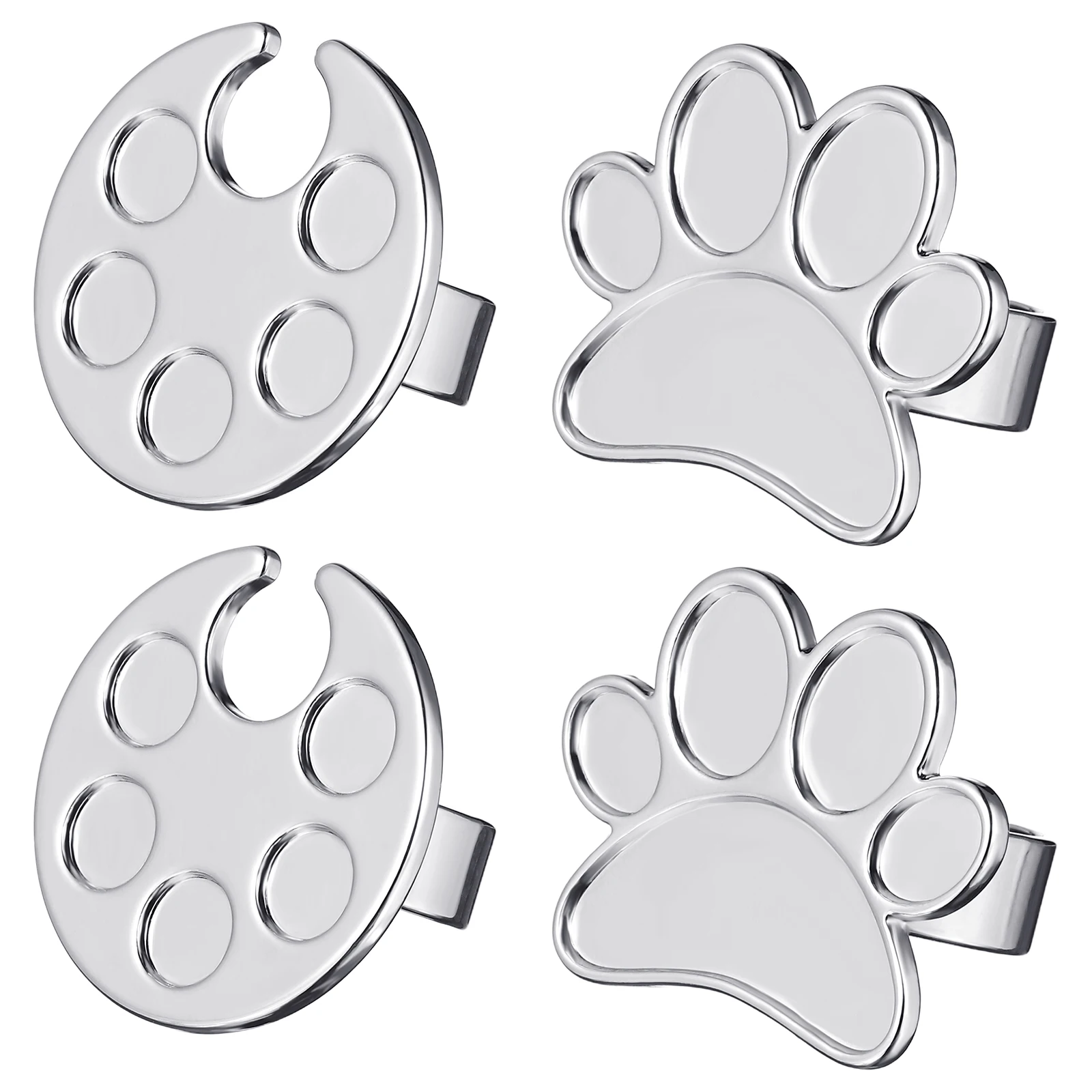 

4 Pcs Nail Mixing Palette Stainless Steel Ring Color Holder Manicure Tool Gel Polish Tray for Use