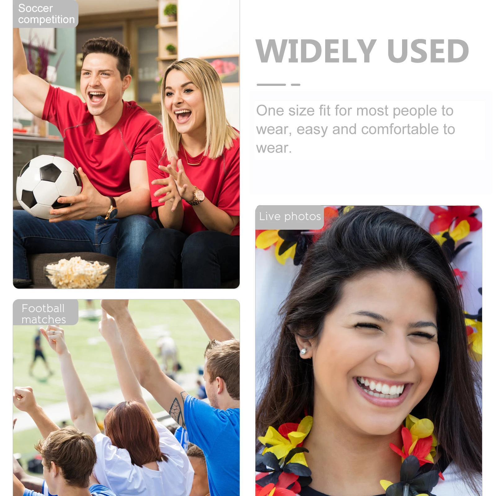 

3Pcs Football Headband Soccer Hairband for Sports Events Nonslip Design One Size Fits Most Women Men Kids Football Headband