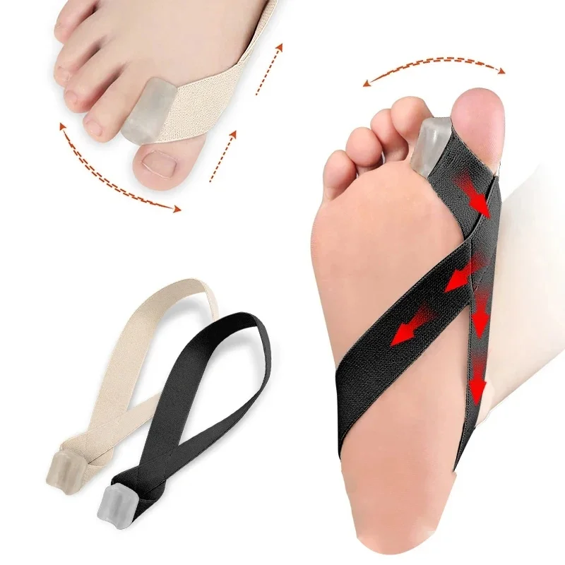 1-2Pcs Hallux Valgus Corrector Thumb Toe Separator Tension Strap Pain Relief Toe Finger Separator Toe Splint Straightener Tool