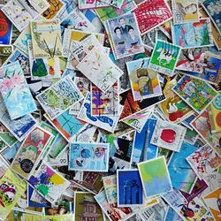 Japan stamp 100 pcs not repeat postal registered letter old stamp used postage stamps for collection