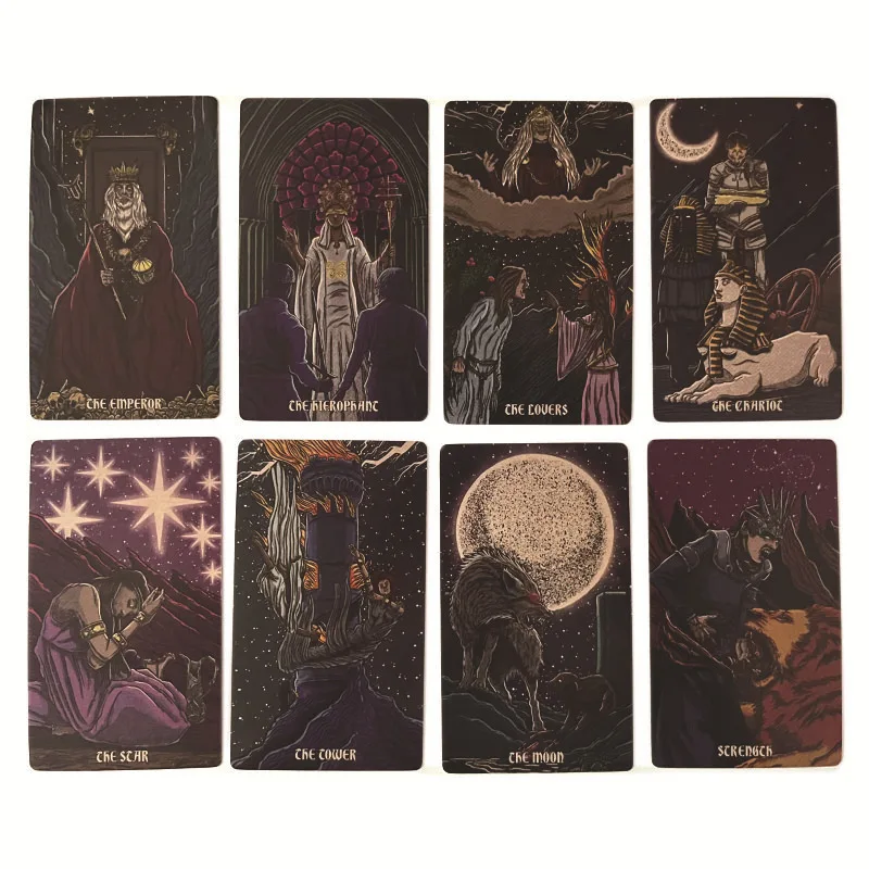 NEW 12x7CM Dark Reflections Divination Tarot Deck with Guide Book on this journey is Shadow work To make this an exciting