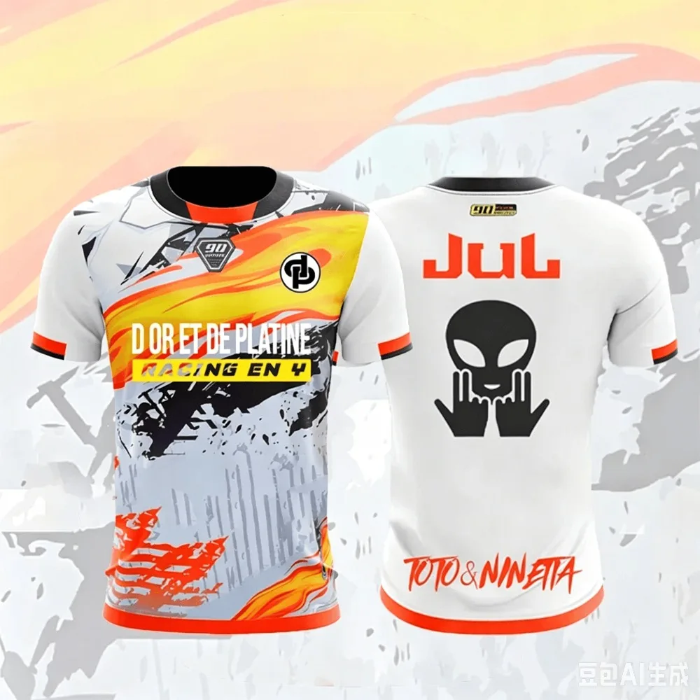 90-minute MM9 JUL Summer 3D Printed Large-sized Men's T-shirt Is Loose and Comfortable Suitable for Daily Wear