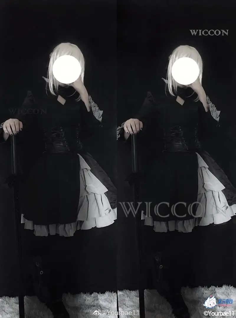 Anime Fate/hollow Ataraxia Cosplay Black Saber Gothic Dress Saber Cosplay Costume Halloween Uniform Women Carnival Party Outfits