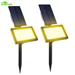 54LEDS Solar Spotlight 3000K 6000K Outdoor Garden Street Lamp for Tree Decor Waterproof Landscape Pathway Solar Power Wall Light