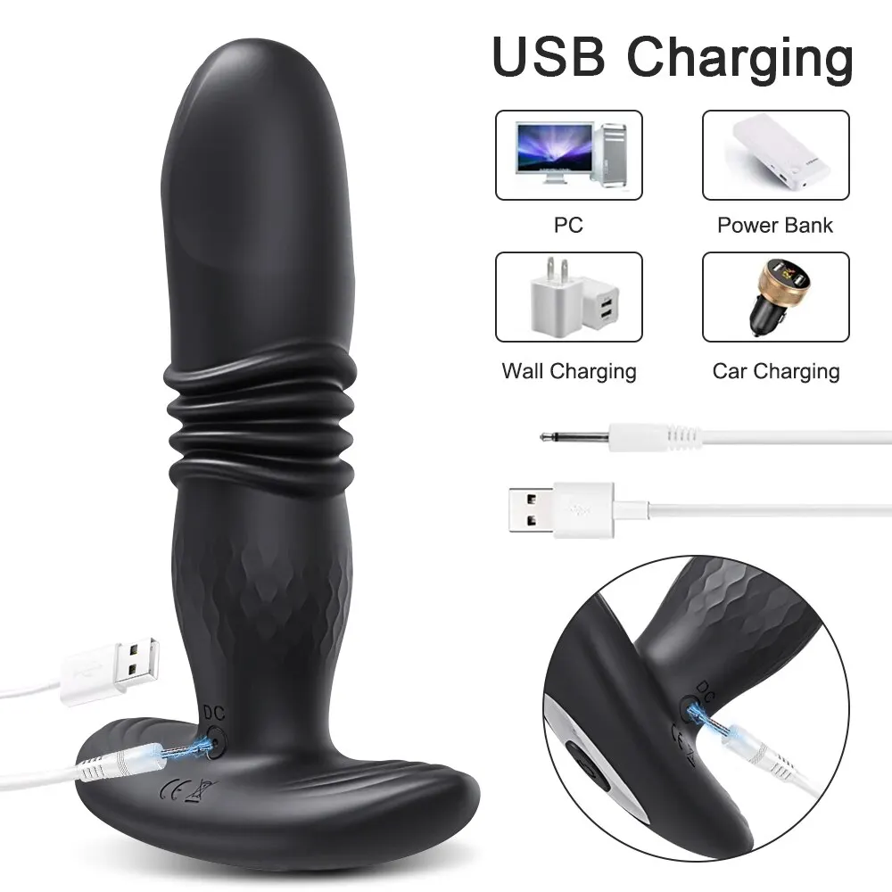 Plug anal telescópico vibratório para mulheres, Brinquedos sexuais remotos sem fio, Dildo anal, Massageador de próstata, App Vibrator, Bunda